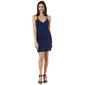 Juniors Crystal Doll Glitter Knit Spider Back Slip Sheath Dress - image 1