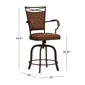 HH2 Home Bridgetown Tilt Base Metal Counter Height Swivel Stool - image 6
