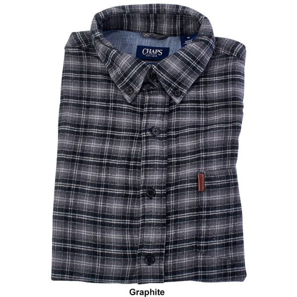 Mens Chaps Long Sleeve Stretch Flannel Shirt