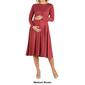 Plus Size 24/7 Comfort Apparel Fit & Flare Maternity Midi Dress - image 4
