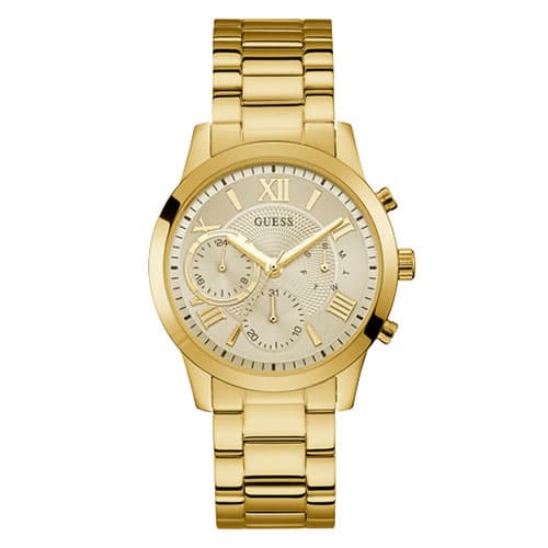 Womens Guess Gold-Tone Multi-Function Sport Watch - U1070L2 - image 