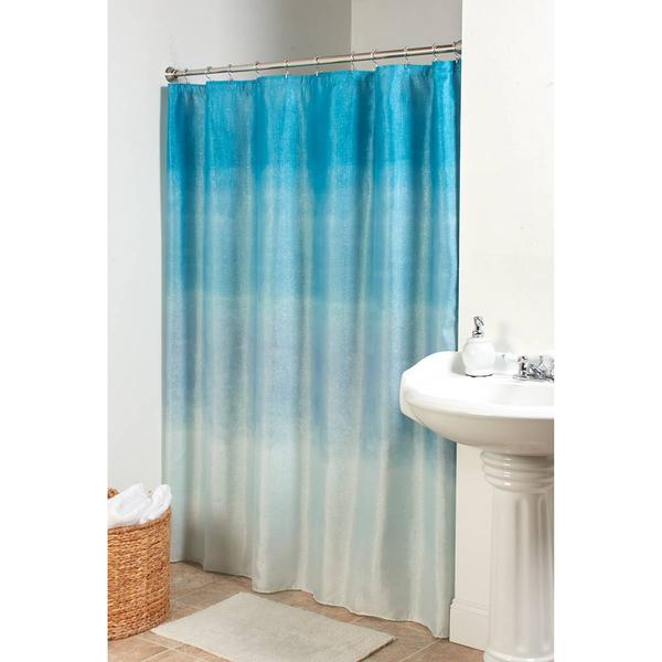 Metallic Ombre Glimmer Shower Curtain - image 