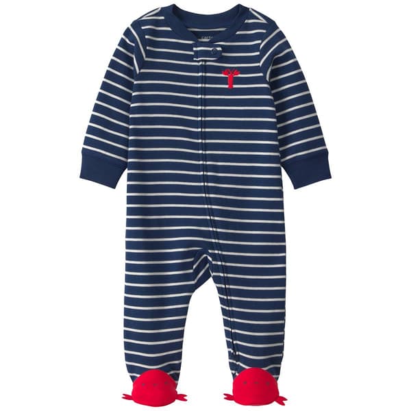 Baby Boy (NB-9M) Carter''s(R) Lobster Stripe 2 Way Pajamas - image 