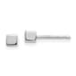 Gold Classics&#40;tm&#41; 14kt. White Gold Square Stud Earrings - image 1