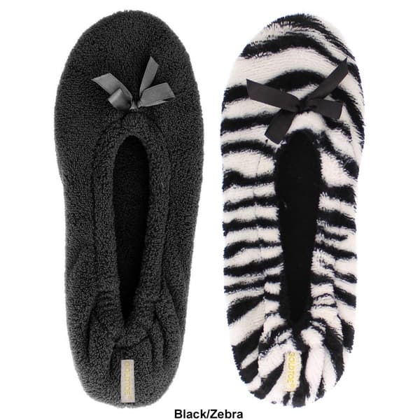 Womens Gold Toe&#174; 2pk. Terry Ballerina Slippers