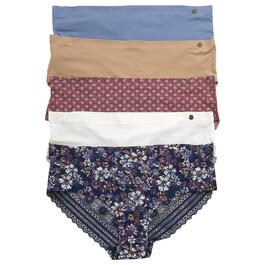 Womens Lucky Brand 5pk. Micro Hipster Panties w/Lace LVD05877DBV