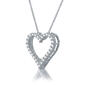 Nova Star&#174; Sterling Silver 1/4ctw Lab Grown Diamond Heart Pendant - image 2