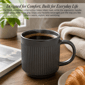 Sango Anderson Black Ceramic 16.5oz.Coffee Mugs - Set of 4 - image 8