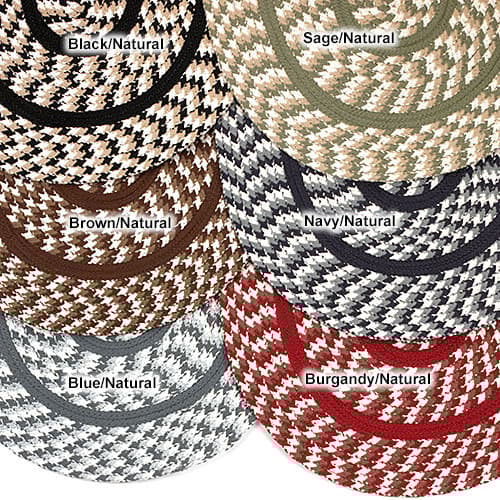 Cottage Braided Oval Accent Rug
