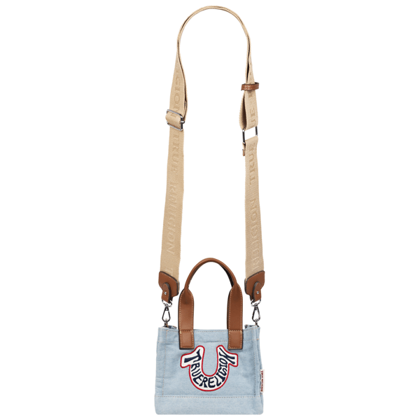 True Religion Retro Horseshoe Denim Mini Tote