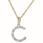 Nova Star&#40;R&#41; 10kt Gold 1/10ctw Lab Grown Diamond C Initial Pendant - image 1