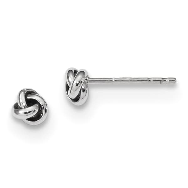 Gold Classics(tm) 4.5mm White Gold Love Knot Stud Earrings - image 
