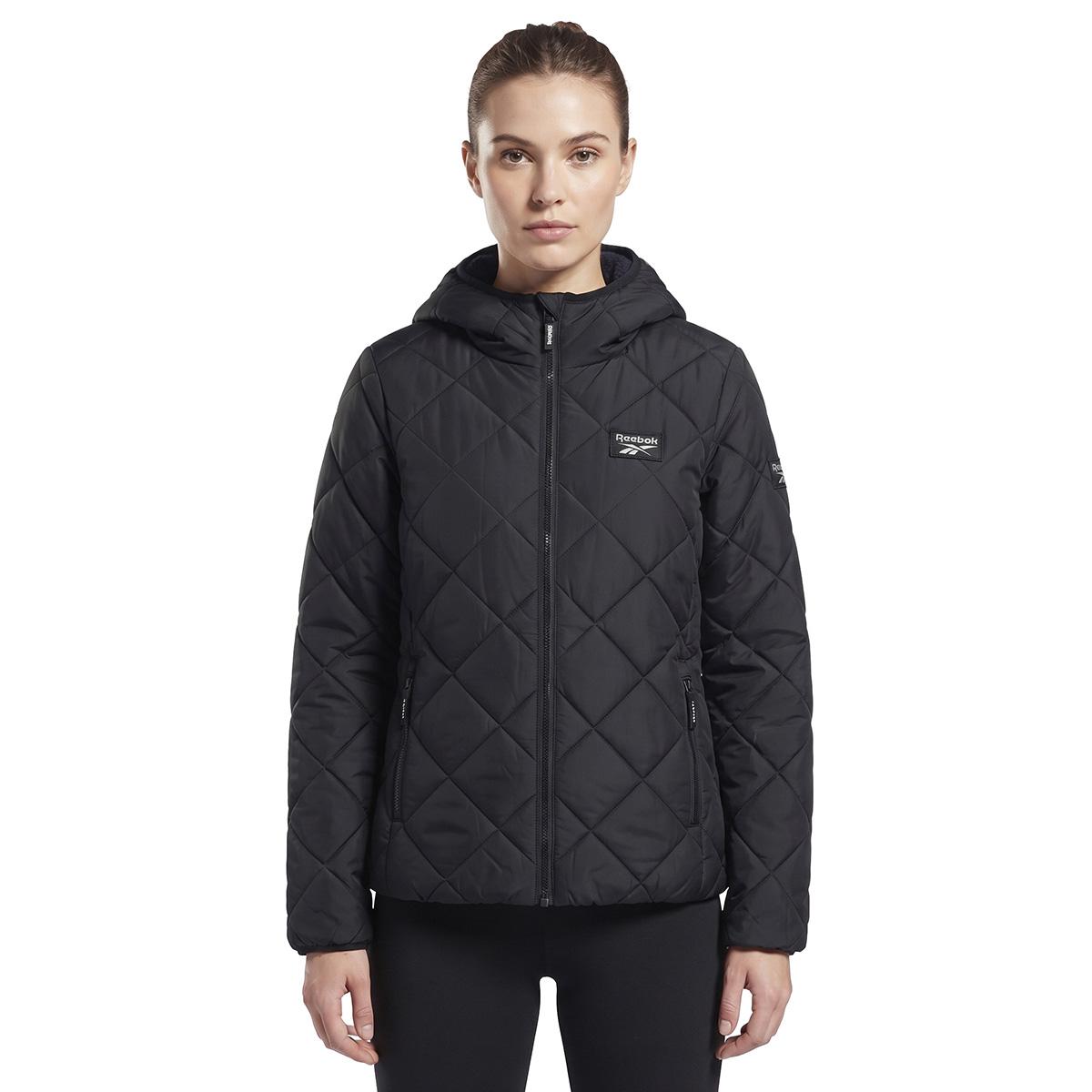 Womens Reebok(R) Fleece Lined Reversible Puffer Coat
