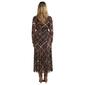 Womens Sandra Darren Long Sleeve Tie Waist Plaid Mesh Dress - image 2