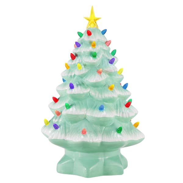 Mr. Christmas 14in. Nostalgic Light Up Seafoam Tree
