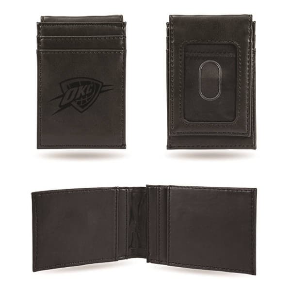 Mens NBA Oklahoma City Thunder Faux Leather Front Pocket Wallet - image 