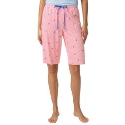 Womens HUE® Swimming In Stripes Pajama Bermuda Shorts
