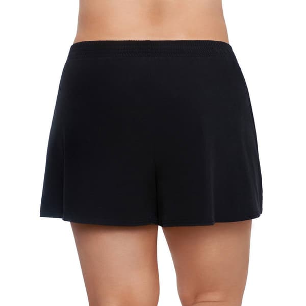 Plus Size American Beach Solid Boardshorts Swim Bottoms w/Pockets