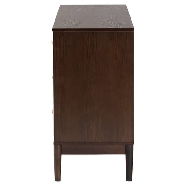 Baxton Studio Nikolai Mid-Century Wood 6-Drawer Dresser