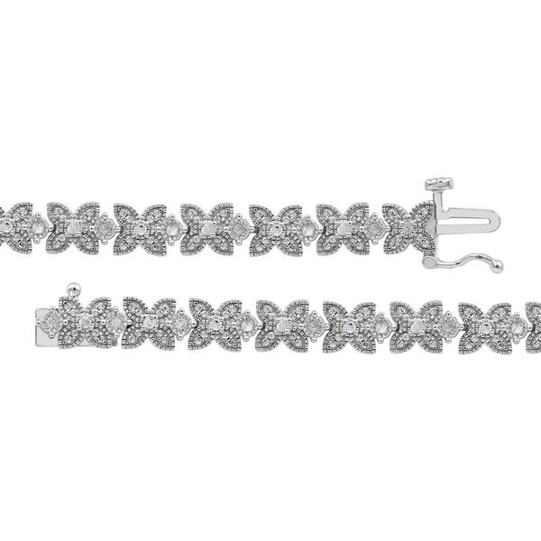 Diamond Classics&#8482; 1/2cttw. Diamond Flower Tennis Bracelet