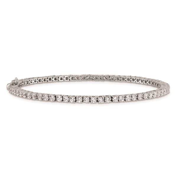 Pure Fire 14kt. White Gold Lab Grown 71 Round  Diamond Bracelet - image 
