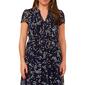 Plus Size MSK Short Sleeve Pattern Chiffon Pintuck Midi Dress - image 3