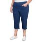 Plus Size Alfred Dunner Classics Denim Fringe Capri Pants - image 3