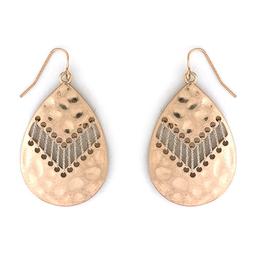 Ruby Rd. Distressed Gold-Tone Textured Teardrop Earrings
