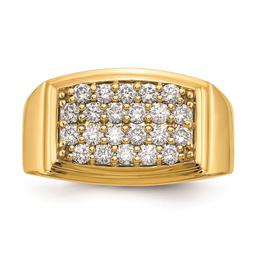 Mens Pure Fire 14kt. Yellow Gold Lab Grown Diamond Ring