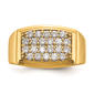 Mens Pure Fire 14kt. Yellow Gold Lab Grown Diamond Ring - image 1