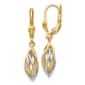Gold Classics&#40;tm&#41; 14kt. Two-Tone Dangle Leverback Earrings - image 1