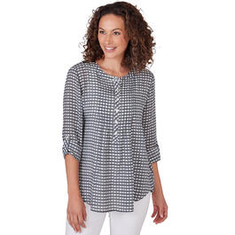 Womens Ruby Rd. Wovens Button Front Gingham Top