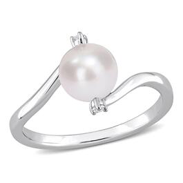 Gemstone Classics&#40;tm&#41; Pearl & Sapphire Bypass Ring