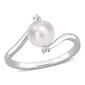 Gemstone Classics&#40;tm&#41; Pearl & Sapphire Bypass Ring - image 1