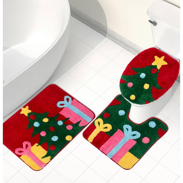 Avanti Christmas Tree 3pc. Bathroom Rug Set
