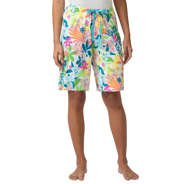 Plus Size HUE® Fun Time Floral Printed Bermuda