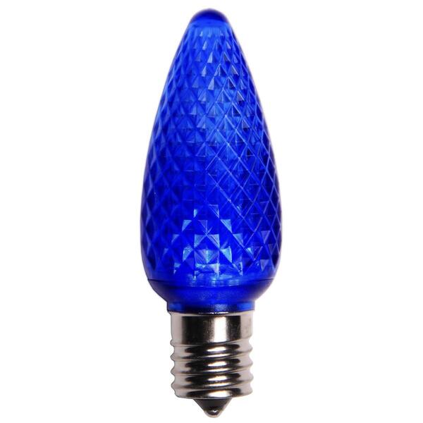 Sienna C9 Faceted Blue Christmas Replacement Bulbs - Set of 4 - image 