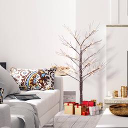 Puleo International 4ft. Pre-Lit Artificial Christmas Twig Tree