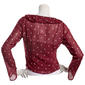 Juniors No Comment Chiffon Dot Princess Seam Ruffle Blouse - image 3