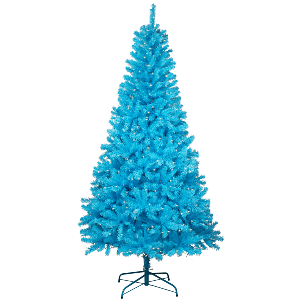 Northlight 7ft. Pre-Lit Sky Blue Artificial Pine Christmas Tree
