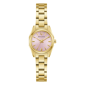 Womens Bulova Surveyor Gold Tone Pink Dial Bracelet Watch- 97L187 - image 1