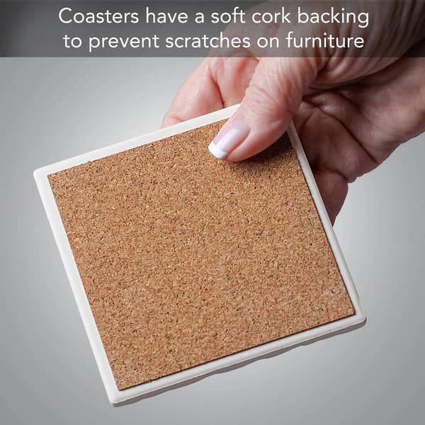 4pk. Playa Shells Square Coaster Set