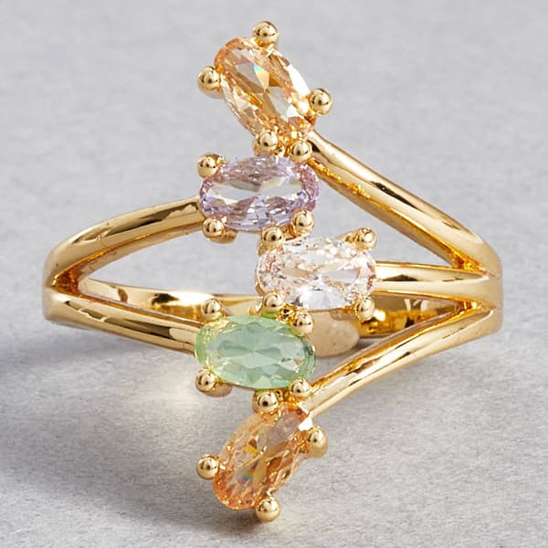Ashley Cooper(tm) Gold-Tone Multi-Stone & Color Ring - image 