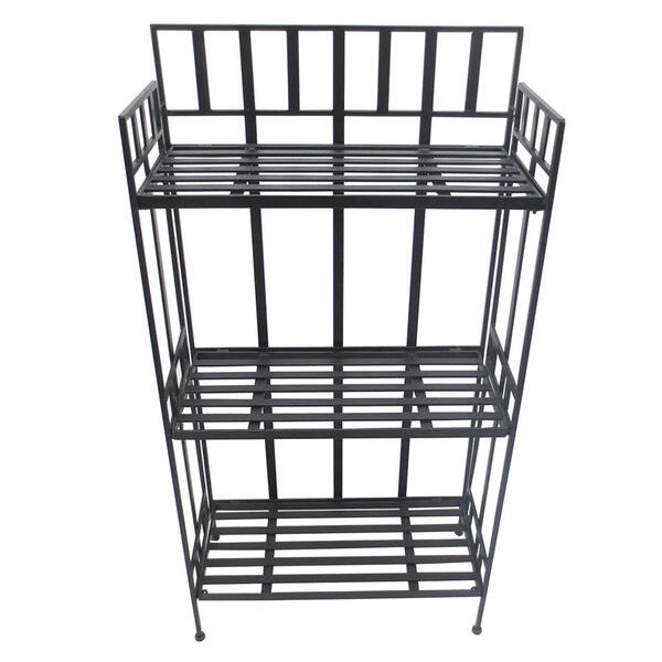Santa's Workshop 3 Tier Black Shelf - image 
