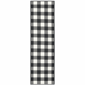 HomeRoots Black & Ivory Indoor Outdoor Runner Rug - image 2