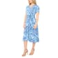 Petite MSK Short Sleeve V Neck Paisley Midi Dress - image 3