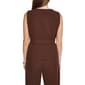 Womens Halston Solid V Neck Belted Vest - image 2