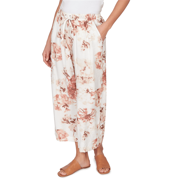 Womens Skye’s the Limit Blooming Pastels Floral Wide Leg Pants