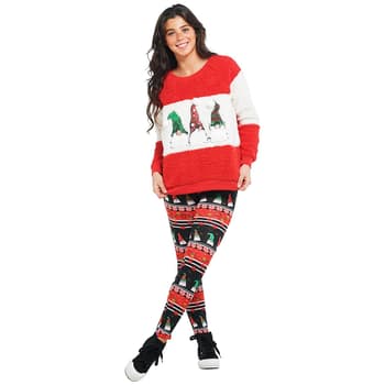 Juniors Poof! 2pc. Winter Gnomes Wooly Sweater & Leggings Set - Boscov's