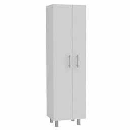 FM FURNITURE Norway White Broom Closet Pantry